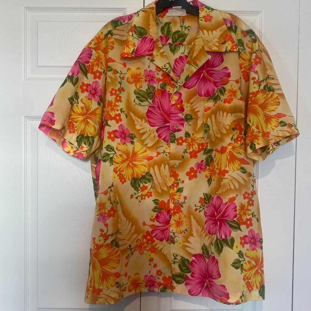BEAUTIFUL VINTAGE HAWAIIAN SHORT SLEEVE SHIRT MENS XXL